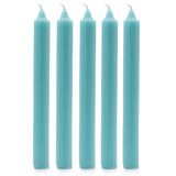 Solid Colour Dinner Candles - Rustic Aqua - Pack of 5