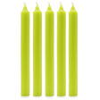 Solid Colour Dinner Candles - Rustic Lime Green - Pack of 5