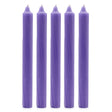 Solid Colour Dinner Candles - Rustic Lilac - Pack of 5