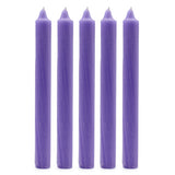 Solid Colour Dinner Candles - Rustic Lilac - Pack of 5