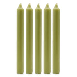 Solid Colour Dinner Candles - Rustic Olive - Pack of 5