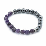 Faceted Gemstone Bracelet - Magnetic Amethyst