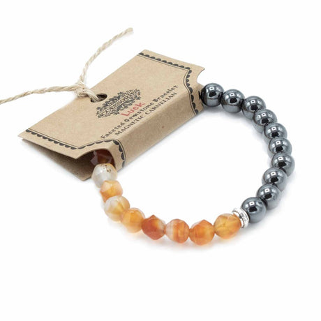 Faceted Gemstone Bracelet - Magnetic Carnelian