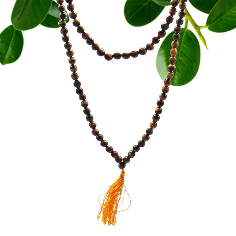 108 Bead Mala - Tiger Eye