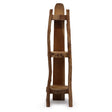 Natural Teak Corner Unit 3 Shelves - 90cm high