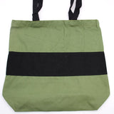 Two Tone Cotton Bag - 38x42x12cm - Green & Black - 10oz