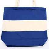 Two Tone Cotton Bag - 38x42x12cm - Blue & Natural - 10oz