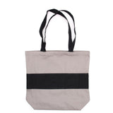 Two Tone Cotton Bag - 38x42x12cm - Grey & Black - 10oz