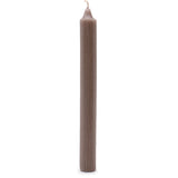 Solid Colour Dinner Candles - Rustic Taupe - Pack of 5