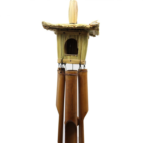 Square Seagrass Bird Box with Chimes 49x15cm