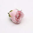 Craft Soap Flowers - Med Rose - Pink With Black Rim