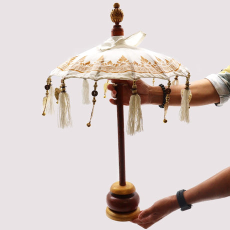 Bali Home Decor Parasol - Cotton - Turquoise- 40cm