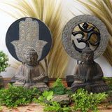 Buddha Feng Shui Set - Om - Grey & Black