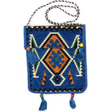 Sky Blue Kilim Messenger Festival Bag