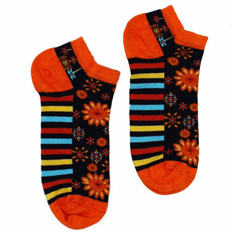 S/M Hop Hare Bamboo Socks Low (3.5-6.5) - Mandala Flowers