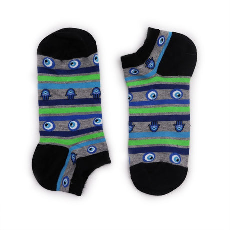 S/M Hop Hare Bamboo Socks Low (3.5-6.5) - Evil Eye & Hamsa