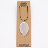 Necklace - Bravery Leaf - Silver