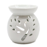 Lrg Classic White Oil Burner - Tree Cut-out