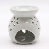 Lrg Classic White Oil Burner - Tree Cut-out