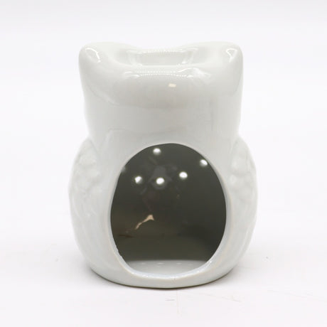 Classic White Oil Burner - Tall Owl