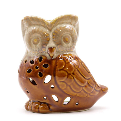 Classic Rustic Oil Burner - Owl Side-on (assorted)