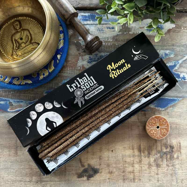 Tribal Soul Spiritual Incense Sticks and Ceramic Holder - Moon Ritual