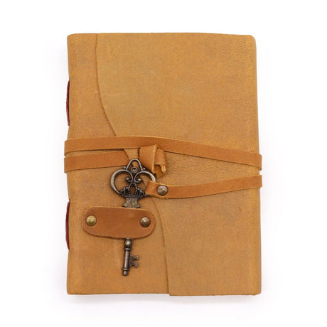 Oiled Tan Leather & Key - 200 pages - 13x18cm