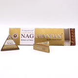 42g Jumbo Golden Nag - Chandan Backflow Incense Cones