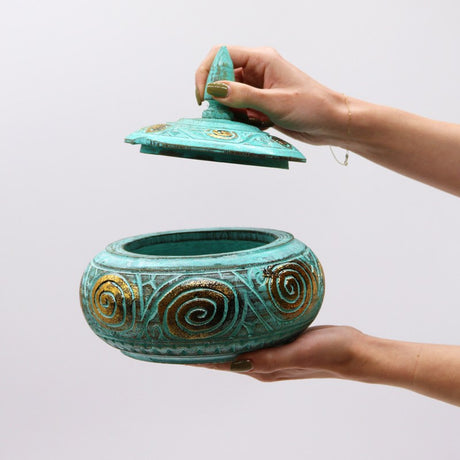 Turquoise Squat  Sweet Jar