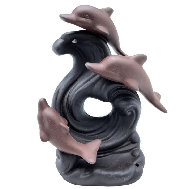 Backflow Incense Burner - Dolphin Wave