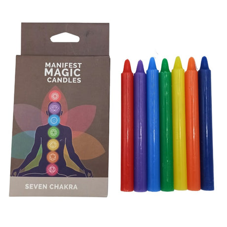 Seven Charkra Manifest Candles (pack of 7)