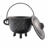 Cast Iron Cauldron with Triple Moon 11x13cm