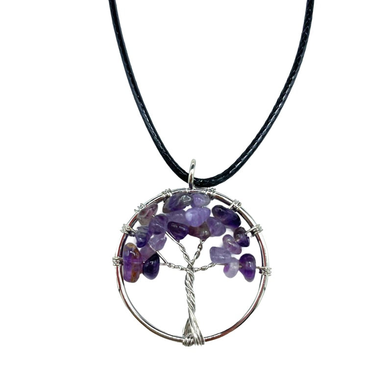 Tree of Life Pendant - Amethyst