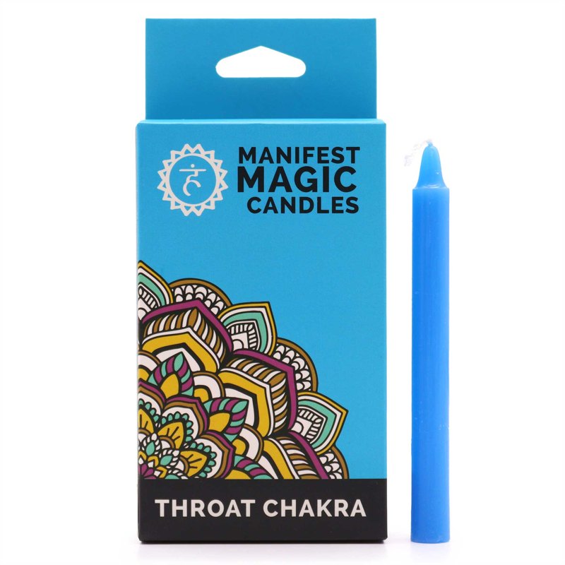 Manifest Magic Candles (pack of 12) - Blue - Throat Chakra