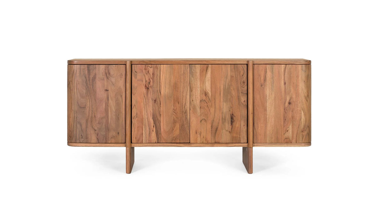 Giner and Colomer - Acacia Wood 4-Door Sideboard With Push Opening