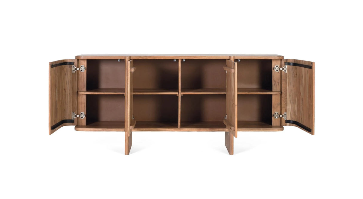 Giner and Colomer - Acacia Wood 4-Door Sideboard With Push Opening