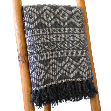 Boho Comfort Throws - 125x150cm - Grey Geometric