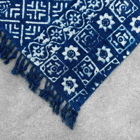 Handmade Indigo Throw - 170x120cm - Desi Stripes