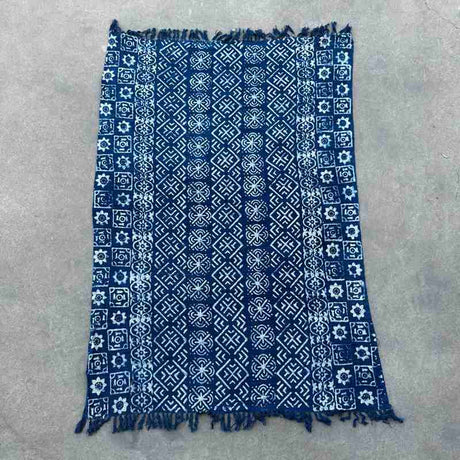 Handmade Indigo Throw - 170x120cm - Desi Stripes