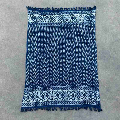 Handmade Indigo Throw - 170x120cm - Seedha Arrows