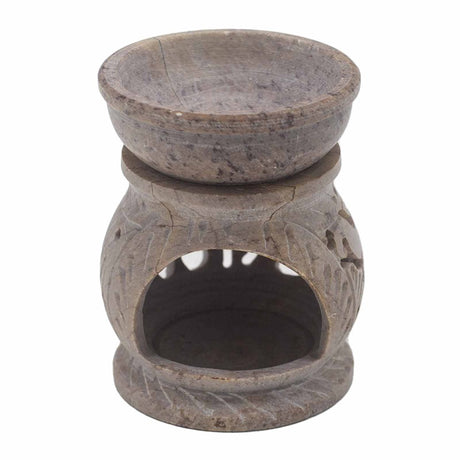 Small Soapstone Oil Burner 8cm - Elephant