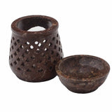 Small Soapstone Oil Burner 8cm - Classic