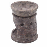 Small Soapstone Oil Burner 8cm - Sun & Stars