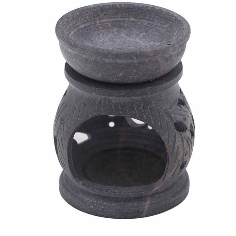 Small Soapstone Oil Burner 8cm - Om