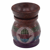 Soapstone Oil Burner 10cm - Hamsa - Five Colours