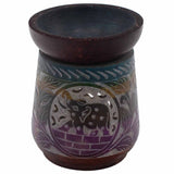 Large Soapstone Oil Burner 13x10cm - Elephant - Five Colours