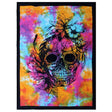 Single Cotton Bedspread + Wall Hanging - Day of Dead Skull