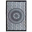 Single Cotton Bedspread + Wall Hanging - Mono - Elephant Mandala