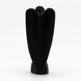 Hand Carved Gemstone Angel - Black Agate