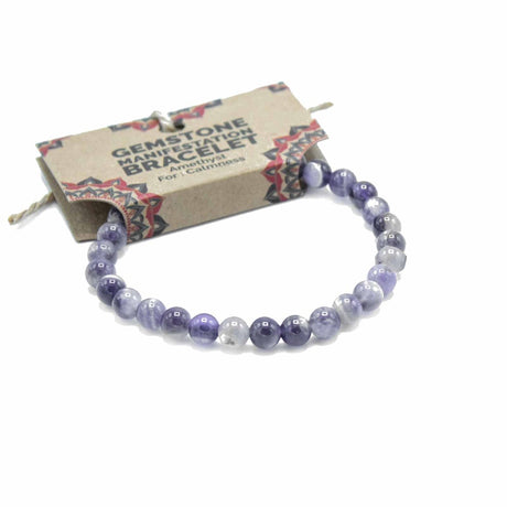 Gemstone Manifestation Bracelet - Amethyst - Calmness